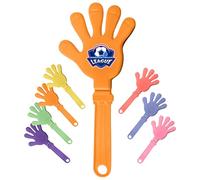 Mani che applaudono personalizzate con motivo, logo squadra e testo - Batacchio di plastica per celebrazioni, feste - Strumento acustico per tifosi partite di calcio, rugby Accessorio (arancione)