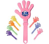 Mani che applaudono personalizzate con motivo, logo squadra e testo - Batacchio di plastica per celebrazioni, feste - Strumento acustico per tifosi partite di calcio, rugby Accessorio (Rosa)