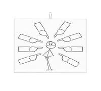 Mani che indicano una persona di successo, figura stilizzata artistica, scolapiatti artistico per il bancone della cucina, tappetino asciutto per la casa, GIF grande 18 x 24 pollici