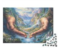 Mani che tengono la valle Puzzles 1000 Pezzi Carta riciclata per adulti Puzzle per adulti Gioco difficile e stimolante Ottima idea regalo per bambini dai 12 anni in su 52x38cm/1000pcs
