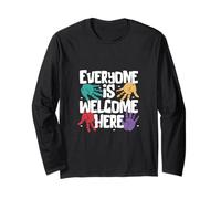 Mani colorate con scritte - diversità e inclusione Maglia a Manica