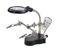 Mani da Saldatura - Supporto Lente | Strumento Regolabile con Luci LED e Morsetti per Saldatura Montaggio Circuiti Gioielli Test Componenti Modellismo