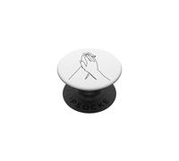 Mani di disegno a una linea: tocco nel contorno PopSockets PopGrip Adesivo