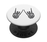 Mani di scheletro gotico Rocker Hands Halloween Rock Music PopSockets PopGrip Adesivo