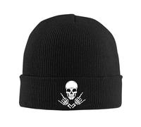 Mani di Teschio Scheletro gesti Rock Roll Cappelli a Maglia per Donne Berret Invernale Cappello Invernale Acrilico Cappello di Melone Caldo