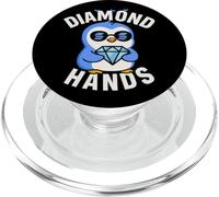 Mani diamantate a forma di pinguino Solana HODL PopSockets PopGrip per MagSafe