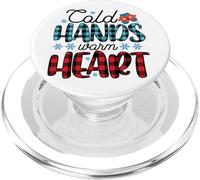 mani fredde cuore caldo fuori inverno nevicata stagione amante PopSockets PopGrip per MagSafe
