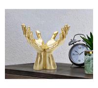 Mani Giunte Dorata Statuetta Dimensioni 25x15xh 24 cm in resina decorata a mano colore Oro Lucido oro