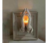Mani in preghiera: una perfetta miscela di calore e desideri, applique da parete 3D con mani in preghiera, decorazione ispiratrice per candela, regalo spirituale, decorazione per la tavola della casa