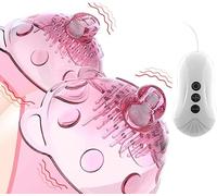 Mani Libere Elettrico Seno Pompa Massaggiatore Vibratore Succhia Capezzoli e Clitoride Coppe Lingua Leccare Reggiseno Stimolatore Sex Toys Enlarger Enhancer per Donne (Pink)
