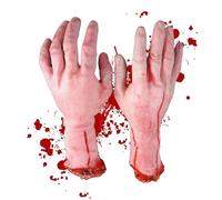 Mani sanguinose di Halloween, braccio umano di Halloween - garza agghiacciante decorazione di Halloween, forniture per feste horror per feste di Halloween, trucco vampiro, festa di disfr