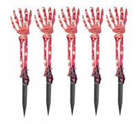 Mani Scheletriche Luminose Polso Regolabile Illuminato Halloween | da Sentiero Horror con Picchetto Per Feste, Cortile, Portico, Giardino, Prato, Patio, Ingresso Carrabile, , Aiuole