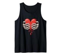 Mani Scheletro Formano Cuore Amore Gotico San Valentino Canotta