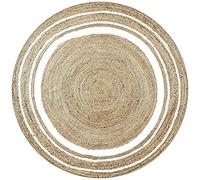 MANI TEXTILE - Tappeto LEYLIM rotondo Beige/Bianco Dimensioni - 150 x 150