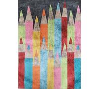 MANI TEXTILE TPS_COLOR_CRAY100 Tappeto, Poliestere, Multicolore, 100 x 150