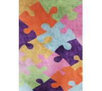 MANI TEXTILE TPS_COLOR_PUZZ80 Tappeto, Poliestere, Multicolore, 80 x 150