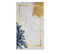MANI TEXTILE TPS_FEUILL_BLGOLD160 Tappeto, Poliestere, Bianco, 160 x 230