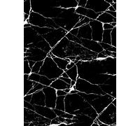 MANI TEXTILE TPS_MARB_BLAN_120 Tappeto, Poliestere, Bianco Nero Grigio, x_180_cm