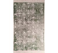 MANI TEXTILE TPS_MEDAILL_VER80 Tappeto, Poliestere, Verde, 80 x 150