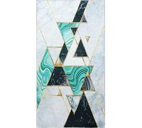 MANI TEXTILE TPS_SYM_VER80 Tappeto, Poliestere, Verde, 80 x 150