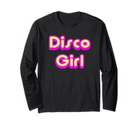 Mania della Danza Anni '70 Disco Girl Maglia a Manica