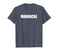 Maniacal - Tipografia di Parole Divertenti Maglietta, Uomo, Pervinca, 4XL