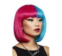 Maniacale Panic Blu Glam Bambola Parrucca Calore Styleable Donna Bob Dress