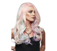 Maniacale Panic Unicorn Dream Parrucca Regina Calore Styleable Da Costume Bianco