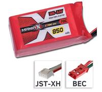 ManiaX Batteria Lipo 3S 11,1V 850mAh 70C - BEC
