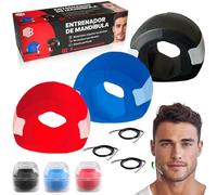 ManiBoom Mascella Allenamento Uomo 3 Livelli di Resistenza - Jawline Exerciser Chewing Gum ELIMINATORE di Papada - Allena Mascella di Caino - Jaw Trainer con Guida All'allenamento