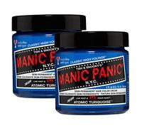 Manic Panic Atomic Turquoise Classic Cream, colore per capelli semipermanente vegano e cruelty-free, 2 x 118 ml