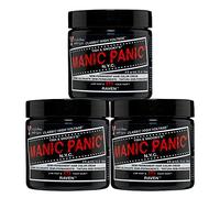 Manic Panic Raven Classic Creme, tinta semipermanente per capelli nera vegana e cruelty-free, 3 x 118 ml