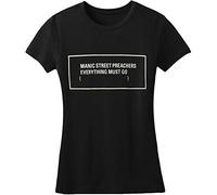 Manic Street Preachers - T-Shirt # L Black Femmina # Everything Must Go Monochrome