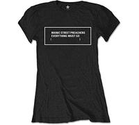 Manic Street Preachers - T-Shirt # S Black Femmina # Everything Must Go Monochrome
