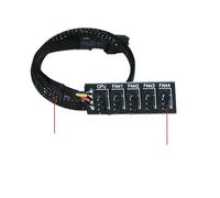Manica 4 PIN. Pwm. Cavo estensin estensin della ventola di potenza, connettore della ventola 4pin della scheda madre a 2 3 4 5 cavo dell'adattatore della manica del mozzo dello spiratore(30cm,PWM1x5)