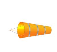 Manica a vento Bandiere riflettenti for maniche a vento sospese da 60/80/100 cm Indicatori di direzione del for la banderuola for misurazione giardino dell'aeroporto all'aperto(A-Orange-Grey,100cm)