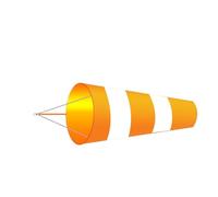 Manica A Vento Bandiere riflettenti for maniche a vento sospese da 60/80/100 cm Indicatori di direzione del for la banderuola for misurazione giardino dell'aeroporto all'aperto(C-Orange-White,80cm)