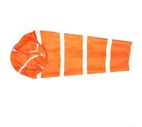 Manica a vento da 150 cm con poliestere RipStop e tessuto Oxford impermeabile, corde riflettenti e clip in metallo per l'indicazione della direzione del vento all'aperto (arancione + bianco)