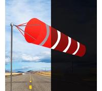 Manica a Vento Palo per Manica a Vento da Esterno con Fascia Riflettente e Snodo Girevole, Maniche a Vento Impermeabili (arancione/Rosso)(Red,2 m (6.6 ft))