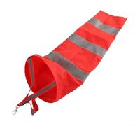 Manica a vento per misurazione esterna in poliestere ripstop rosso con elementi riflettenti per visibilità e precisione (60 cm)
