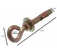 Manica Anchor Occhio Bullone M10 M12 Protezione Da 58mm Lunghezza Yzp Pack Di 25