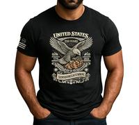 Manica Corta 250Th Anniversary,America Eagle Mezza Manica Casual Short Sleeve Morbide T-Shirt Uomo per Campeggio Sport Running S