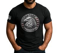 Manica Corta 250Th Anniversary,America Eagle Short Sleeve Comoda Crew Neck T-Shirt Morbide T-Shirt Uomo per Campeggio Sport Running S