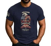 Manica Corta 250Th Anniversary,America Eagle T-Shirt Uomo Morbide Short Sleeve Comoda Crew Neck T-Shirt per Campeggio Running Escursionismo S