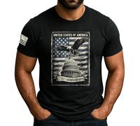 Manica Corta 250Th Anniversary USA,America Eagle,250Th Independance T-Shirt Uomo Casual Mezza Manica Morbide Crew Neck T-Shirt per Escursionismo Running Campeggio S