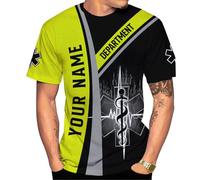 Manica Corta Custom EMS EMT Personalized Paramedic Uniform Emergency Medical Technician Short Sleeve Unisex T-Shirt Uomo Morbide Mezza Manica per Escursionismo Running Sport M