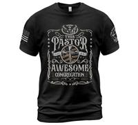 Manica Corta Custom This Pastor Has An Awesome Congregation,Religious,Funny Christianty Crew Neck T-Shirt Morbida Short Sleeve Comoda Mezza Manica per Campeggio Escursionismo Running L