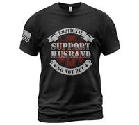 Manica Corta Emotional Support Human,Do Not Pet T-Shirt Uomo Comoda Short Sleeve Morbide Crew Neck T-Shirt per Sport Running Escursionismo S