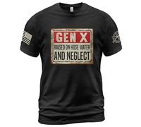 Manica Corta Gen X Raised On Hose Water And Neglect,Generation X Crew Neck T-Shirt Morbida Short Sleeve Casual Mezza Manica per Sport Running Escursionismo S