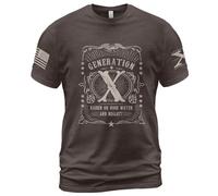 Manica Corta Generation,Gen X Raised On Hose Water And Neglect Short Sleeve Comoda Mezza Manica Casual T-Shirt Uomo per Escursionismo Lavoro Campeggio S